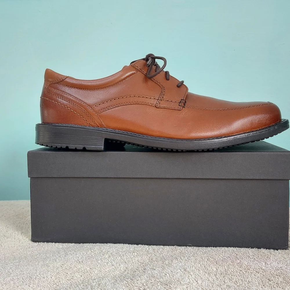 Rockport truTech Oxfords Brown Dress Shoes Mens Size 10Wide NWT Formal Wedding